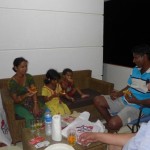 An evening on our verandah with Chandan and his family