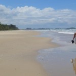 May strolling along the beach towards our site